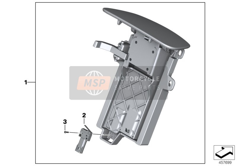 BMW K 1600 GTL 17 (0F02, 0F12) 2018 Boîtier de GPS / pièces montées pour un 2018 BMW K 1600 GTL 17 (0F02, 0F12)