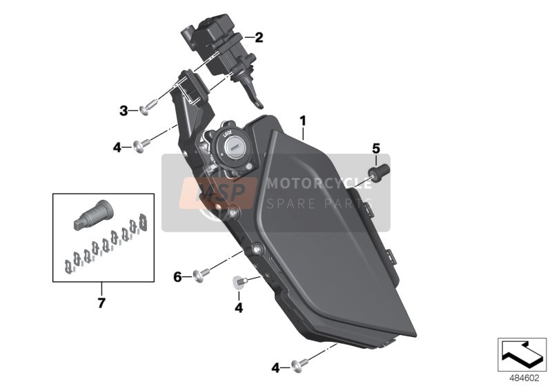 BMW K 1600 GTL 17 (0F02, 0F12) 2017 Staufach links für ein 2017 BMW K 1600 GTL 17 (0F02, 0F12)