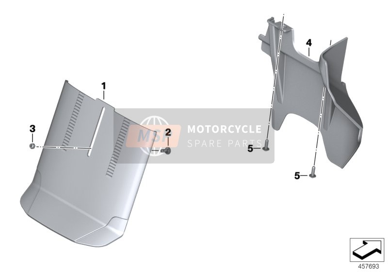 BMW K 1600 GTL Excl. (0603, 0613) 2016 MUDGUARD REAR for a 2016 BMW K 1600 GTL Excl. (0603, 0613)