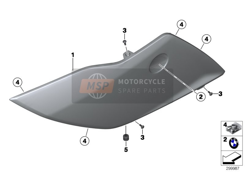 BMW K 1600 GTL Excl. (0603, 0613) 2014 FAIRING SIDE SECTION, FRONT for a 2014 BMW K 1600 GTL Excl. (0603, 0613)