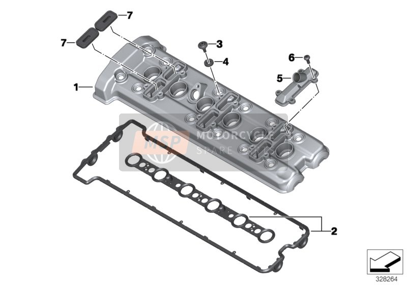 BMW K 1600 GTL Excl. (0603, 0613) 2013 CYLINDER HEAD / COVER / GASKETS for a 2013 BMW K 1600 GTL Excl. (0603, 0613)