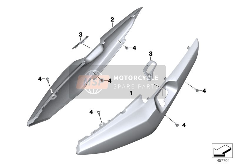 BMW K 1600 GTL Excl. (0603, 0613) 2015 REAR SIDE PANEL for a 2015 BMW K 1600 GTL Excl. (0603, 0613)