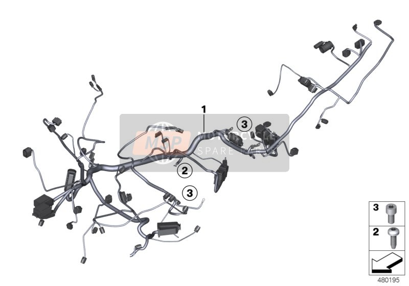BMW K 1600 GTL Excl. (0603, 0613) 2015 MAIN WIRING HARNESS for a 2015 BMW K 1600 GTL Excl. (0603, 0613)
