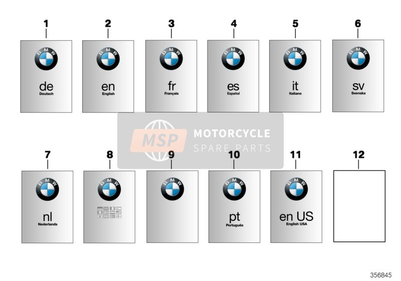 BMW K 1600 GTL Excl. (0603, 0613) 2013 Inzetstuk wegrijassistent voor een 2013 BMW K 1600 GTL Excl. (0603, 0613)