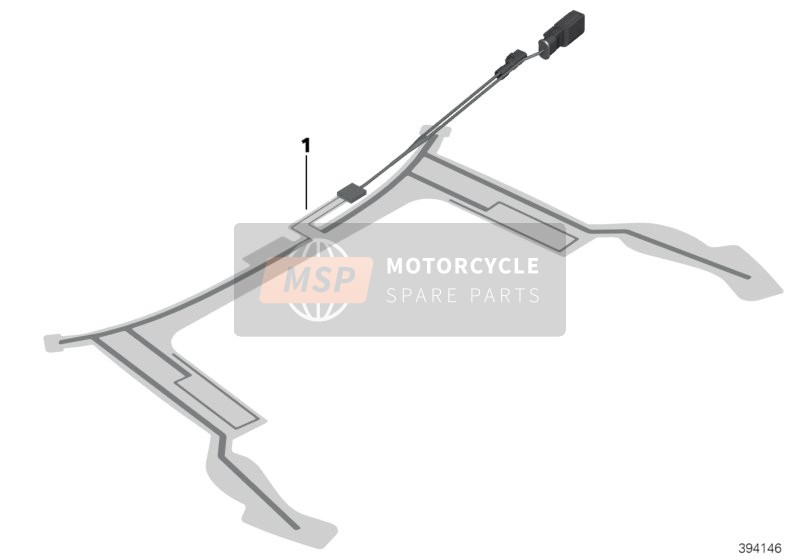 BMW K 1600 GTL Excl. (0603, 0613) 2014 Antena de lámina para un 2014 BMW K 1600 GTL Excl. (0603, 0613)