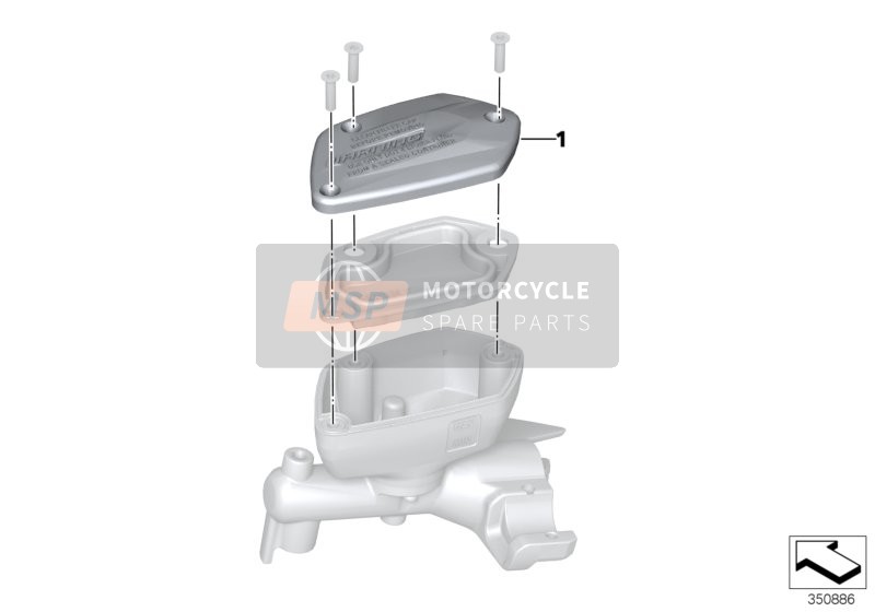 BMW K 1600 GTL Excl. (0603, 0613) 2015 Cover, lever assembly, high-gloss chrome for a 2015 BMW K 1600 GTL Excl. (0603, 0613)