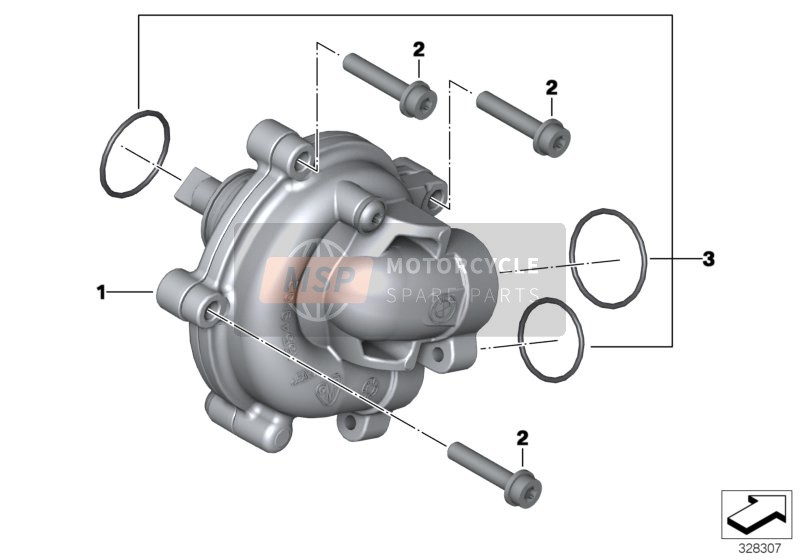 BMW K 1600 GTL Excl. (0603, 0613) 2014 WATER PUMP for a 2014 BMW K 1600 GTL Excl. (0603, 0613)