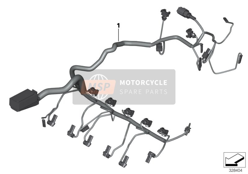 BMW K 1600 GTL Excl. (0603, 0613) 2014 ENGINE WIRING HARNESS for a 2014 BMW K 1600 GTL Excl. (0603, 0613)