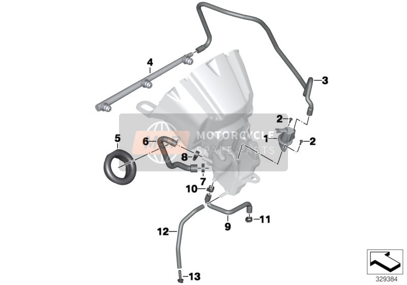 BMW K 1600 GTL Excl. (0603, 0613) 2014 Intake-air noise system/mounting parts for a 2014 BMW K 1600 GTL Excl. (0603, 0613)