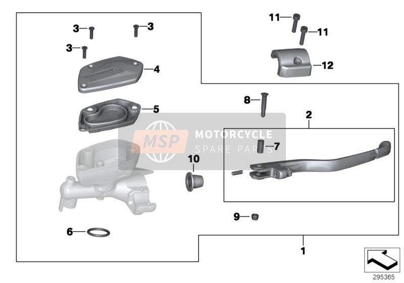 BMW K 1600 GTL Excl. (0603, 0613) 2013 Handbrake assembly handlebar clamp M6 for a 2013 BMW K 1600 GTL Excl. (0603, 0613)