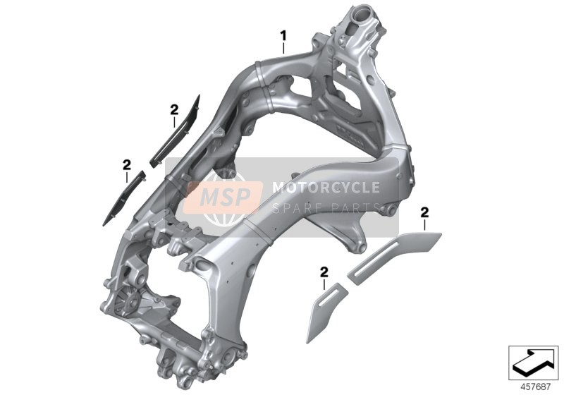 BMW K 1600 GTL Excl. (0603, 0613) 2013 MAIN FRAME for a 2013 BMW K 1600 GTL Excl. (0603, 0613)