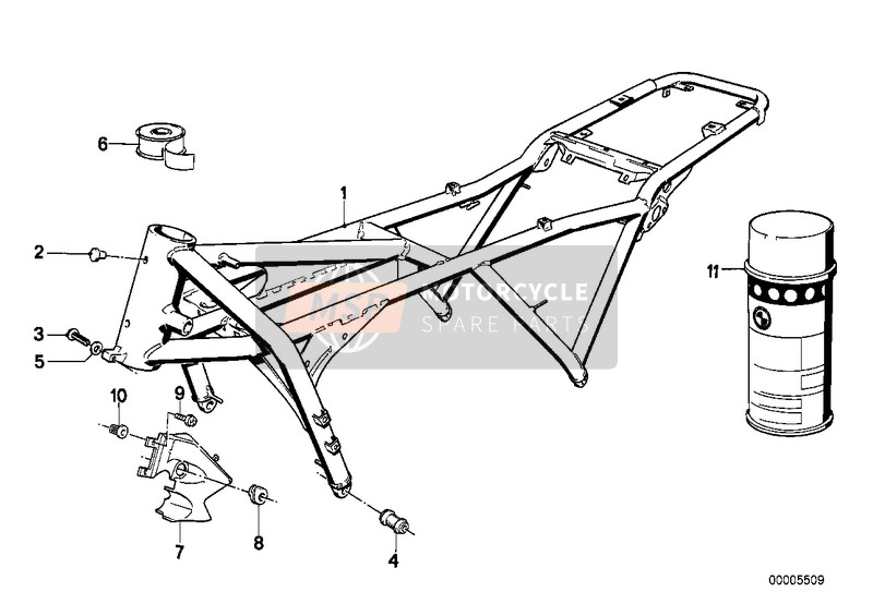 BMW K 75 85 (0562,0571) 1985 FRAME for a 1985 BMW K 75 85 (0562,0571)