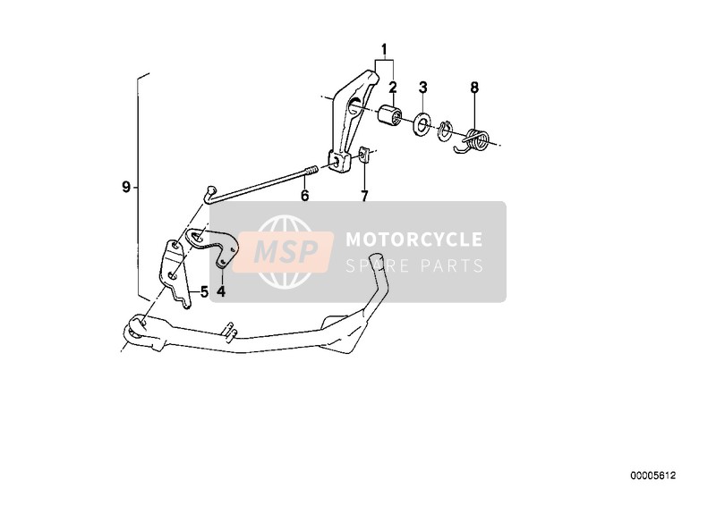 BMW K 75 85 (0562,0571) 1994 Béquille latérale pour un 1994 BMW K 75 85 (0562,0571)