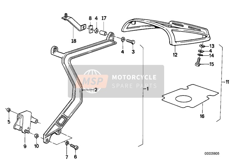 BMW K 75 85 (0562,0571) 1986 Serie portavaligie per un 1986 BMW K 75 85 (0562,0571)