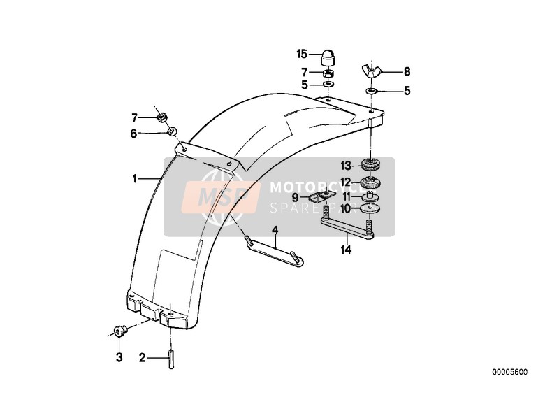 BMW K 75 85 (0562,0571) 1989 Enjoliveur de roue arrière pour un 1989 BMW K 75 85 (0562,0571)