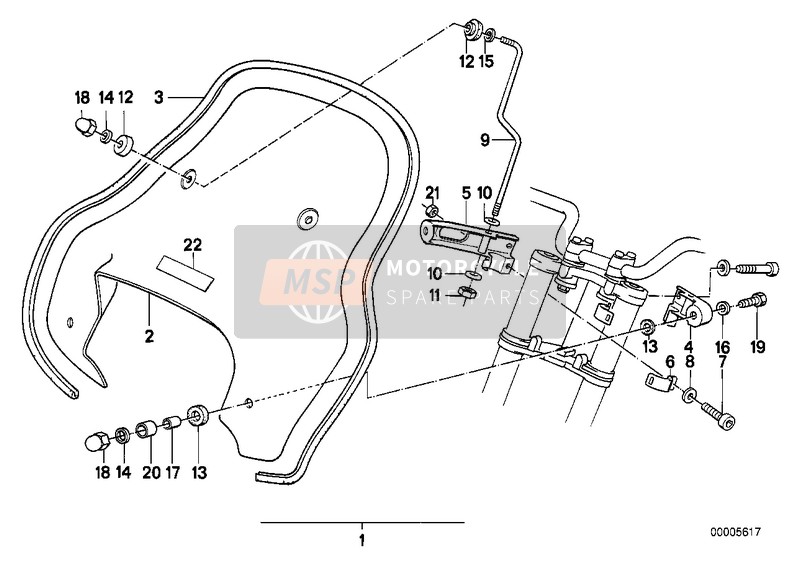 BMW K 75 85 (0562,0571) 1986 Pare-brise pour un 1986 BMW K 75 85 (0562,0571)