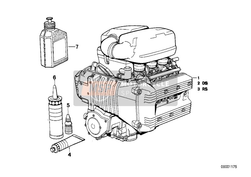 BMW K 75 85 (0562,0571) 1991 Motor 1 voor een 1991 BMW K 75 85 (0562,0571)