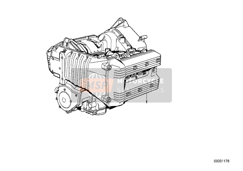 BMW K 75 85 (0562,0571) 1993 Motore alleggerito 2 per un 1993 BMW K 75 85 (0562,0571)