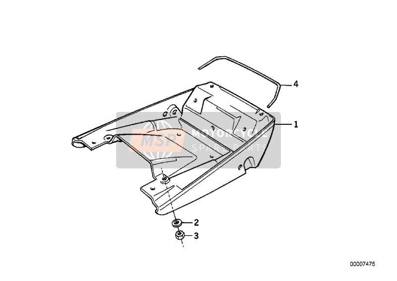 BMW K 75 85 (0562,0571) 1995 Dosseret de selle inferieur 2 pour un 1995 BMW K 75 85 (0562,0571)