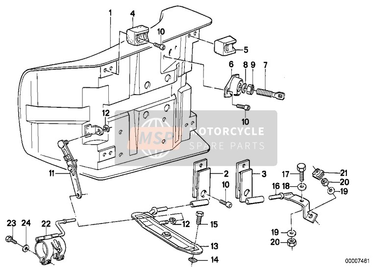 BMW K 75 85 (0562,0571) 1989 Asiento individual, versión autoridades para un 1989 BMW K 75 85 (0562,0571)