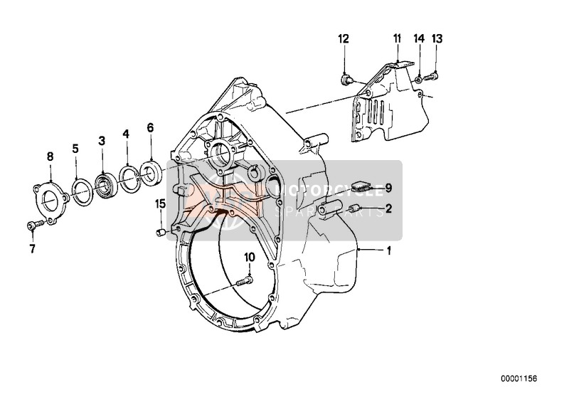 BMW K 75 85 (0562,0571) 1988 INTERMEDIATE HOUSING/ALTERNATOR COVER for a 1988 BMW K 75 85 (0562,0571)