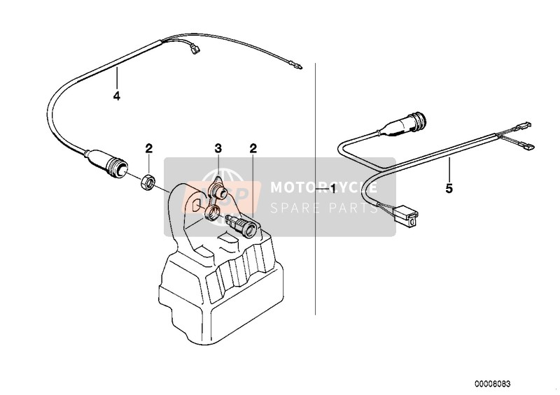 BMW K 75 85 (0562,0571) 1989 RETROFIT KIT, SOCKET for a 1989 BMW K 75 85 (0562,0571)