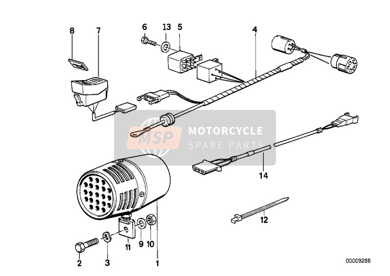 BMW K 75 85 (0562,0571) 1989 Sirena para un 1989 BMW K 75 85 (0562,0571)