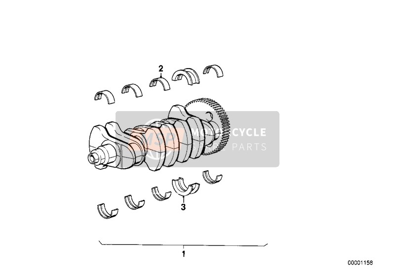 BMW K 75 85 (0562,0571) 1995 Vilebrequin pour un 1995 BMW K 75 85 (0562,0571)