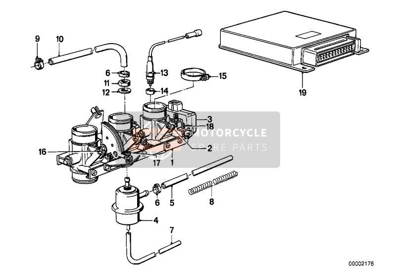 BMW K 75 85 (0562,0571) 1989 Carter de volet de depart/boitier de cde pour un 1989 BMW K 75 85 (0562,0571)