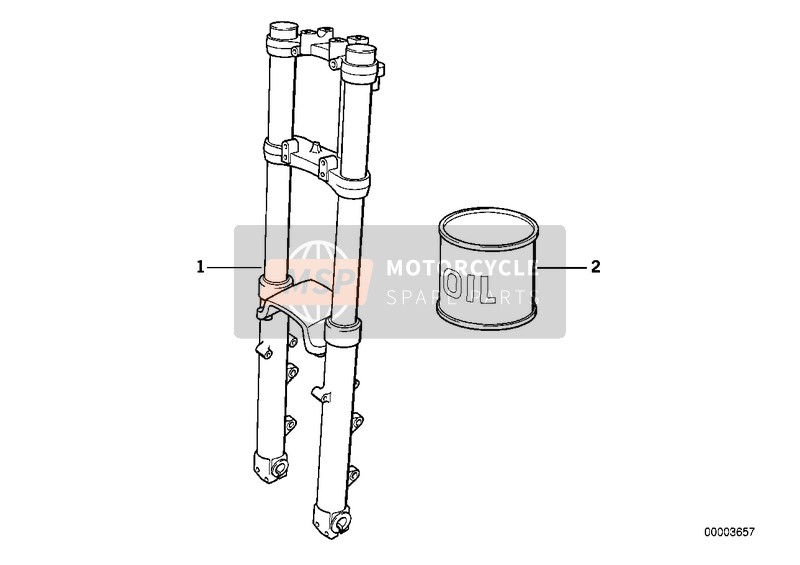 BMW K 75 85 (0562,0571) 1989 Fourche télescopique 2 pour un 1989 BMW K 75 85 (0562,0571)