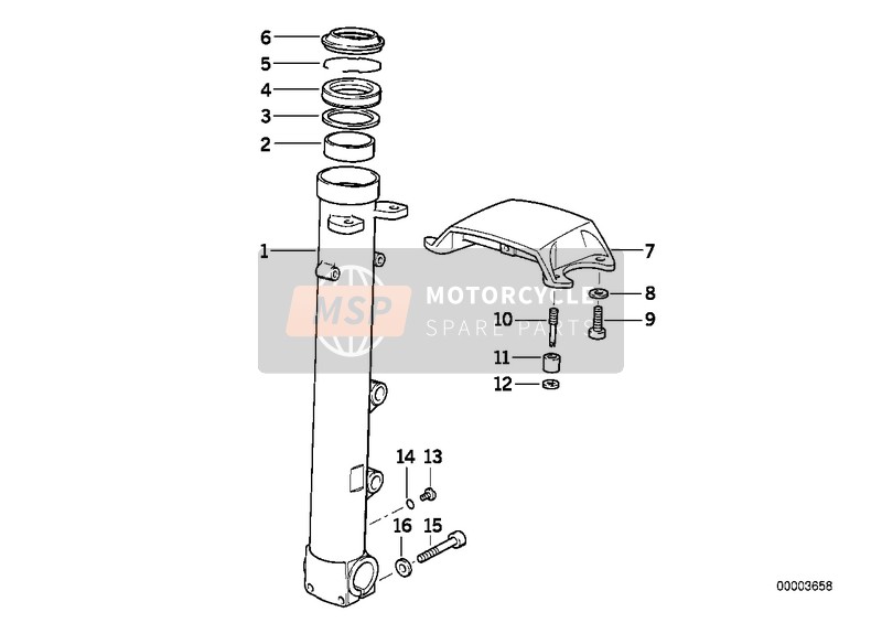 BMW K 75 85 (0562,0571) 1993 Tubo scorrevole per un 1993 BMW K 75 85 (0562,0571)