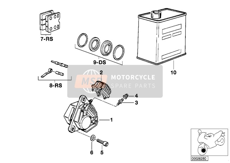 34517723308, Silla De Freno Sin Pastilla, BMW, 0