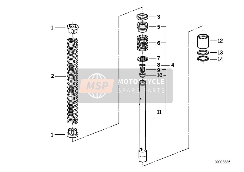 BMW K 75 C (0564,0574) 1988 Absorbente para un 1988 BMW K 75 C (0564,0574)