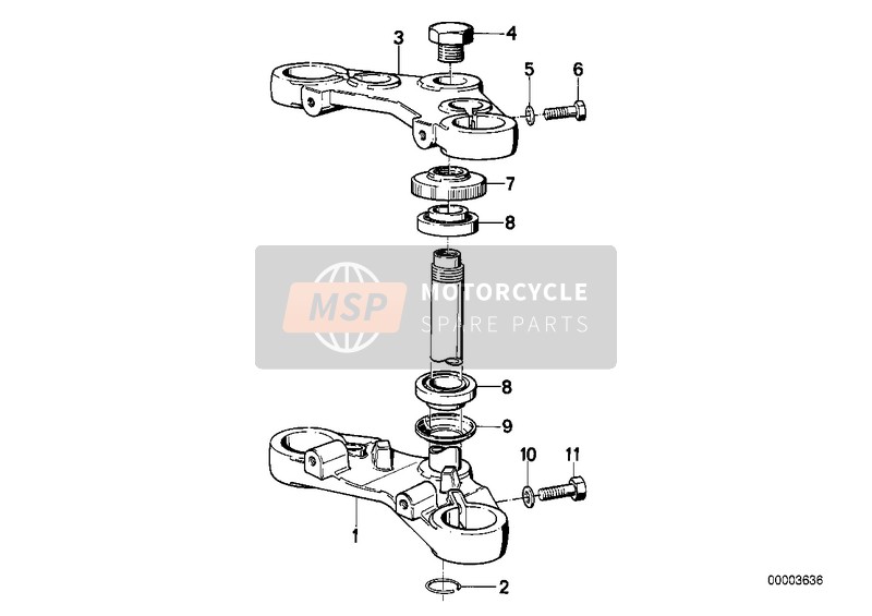 BMW K 75 C (0564,0574) 1988 Gaffelbrug voor een 1988 BMW K 75 C (0564,0574)