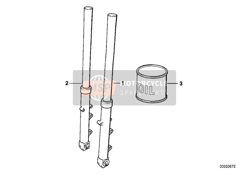 BMW K 75 C (0564,0574) 1988 FORK LEG for a 1988 BMW K 75 C (0564,0574)