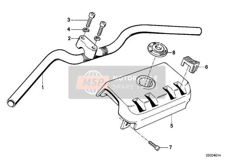 BMW K 75 C (0564,0574) 1988 Manillar para un 1988 BMW K 75 C (0564,0574)