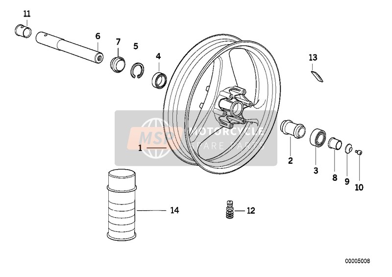 BMW K 75 RT (0565,0573) 2002 Ruota in ghisa anteriore 1 per un 2002 BMW K 75 RT (0565,0573)