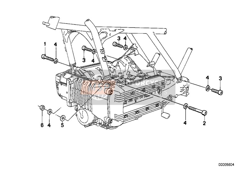 BMW K 75 RT (0565,0573) 1992 Suspension del motor para un 1992 BMW K 75 RT (0565,0573)