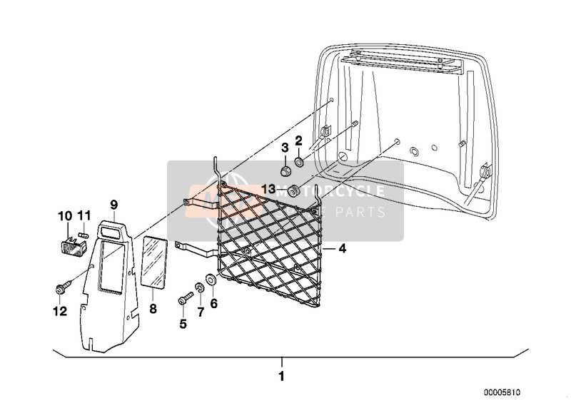 RETROFIT KIT, LUGGAGE COMPARTMENT NET