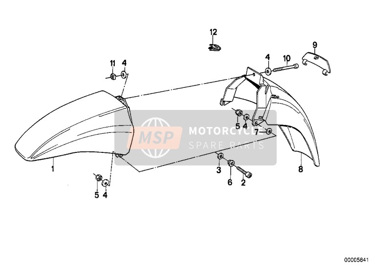 BMW K 75 RT (0565,0573) 1999 MUDGUARD FRONT for a 1999 BMW K 75 RT (0565,0573)