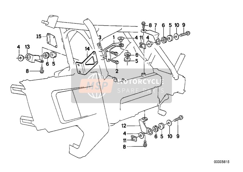 BMW K 75 RT (0565,0573) 2005 Bekledingsbevestiging 2 voor een 2005 BMW K 75 RT (0565,0573)