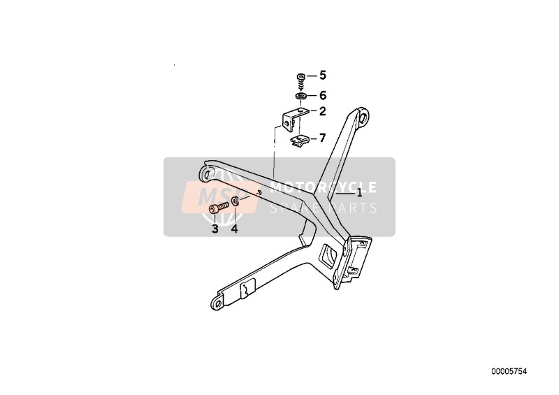 BMW K 75 RT (0565,0573) 2005 Sostegno di rivestimento 1 per un 2005 BMW K 75 RT (0565,0573)