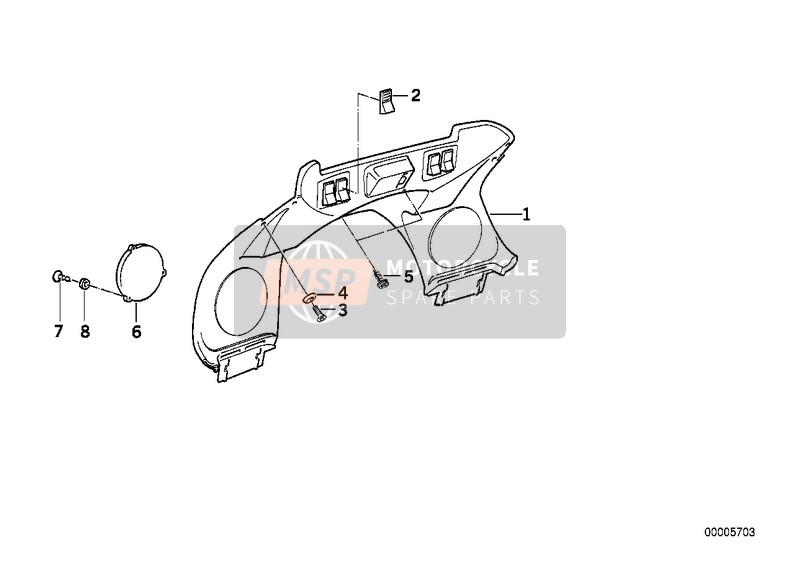 BMW K 75 RT (0565,0573) 2005 Portastrumenti 1 per un 2005 BMW K 75 RT (0565,0573)