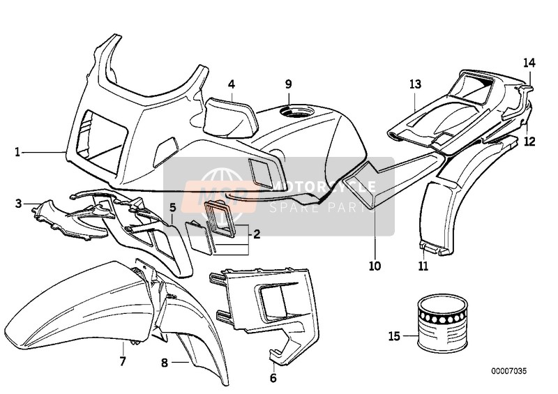 BMW K 75 RT (0565,0573) 1999 PAINTED PARTS 675 ROT for a 1999 BMW K 75 RT (0565,0573)