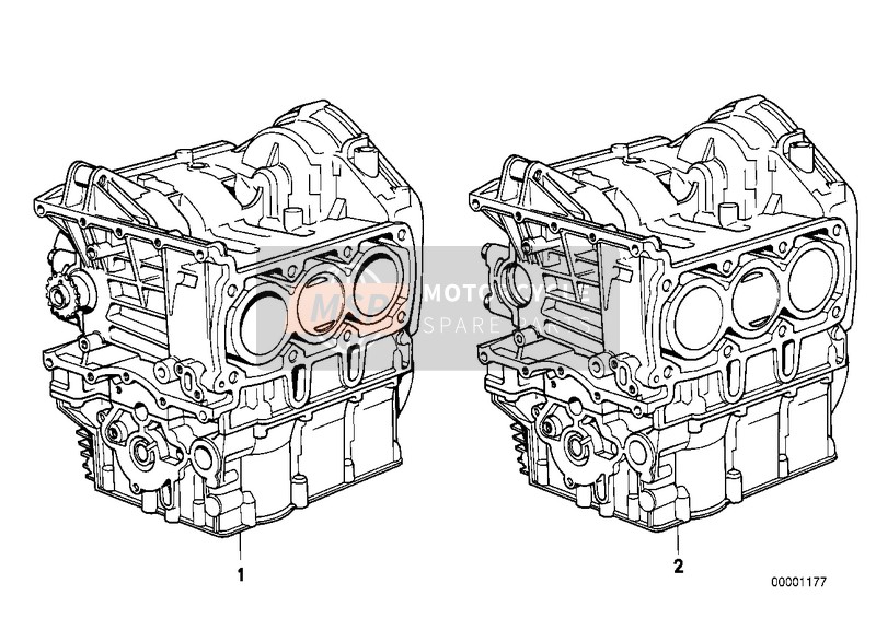 Moteur/carter-moteur avec pistons