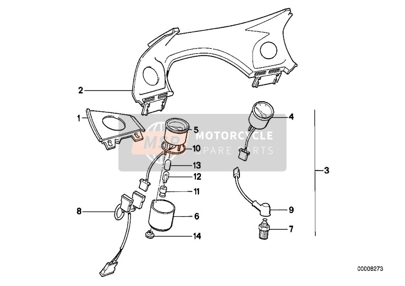 BMW K 75 RT (0565,0573) 1990 Instrumentos adicionales 2 para un 1990 BMW K 75 RT (0565,0573)