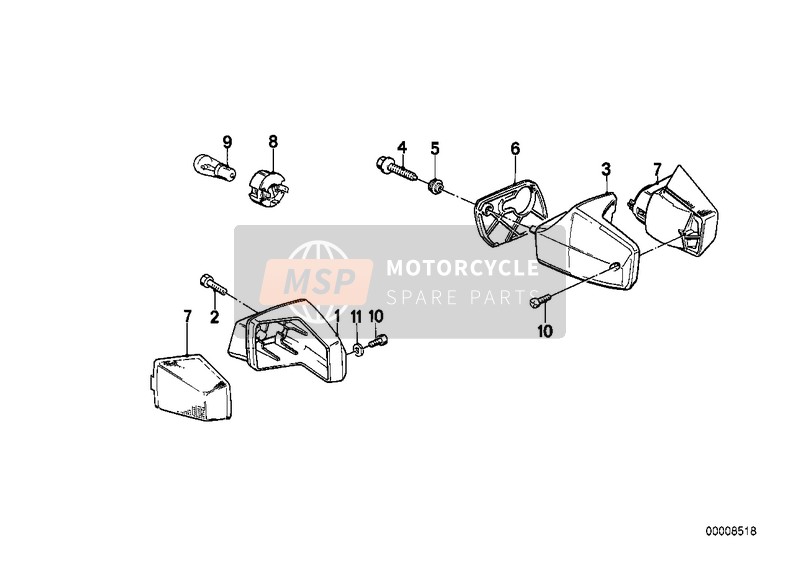 BMW K 75 RT (0565,0573) 2001 Luz intermitente 2 para un 2001 BMW K 75 RT (0565,0573)