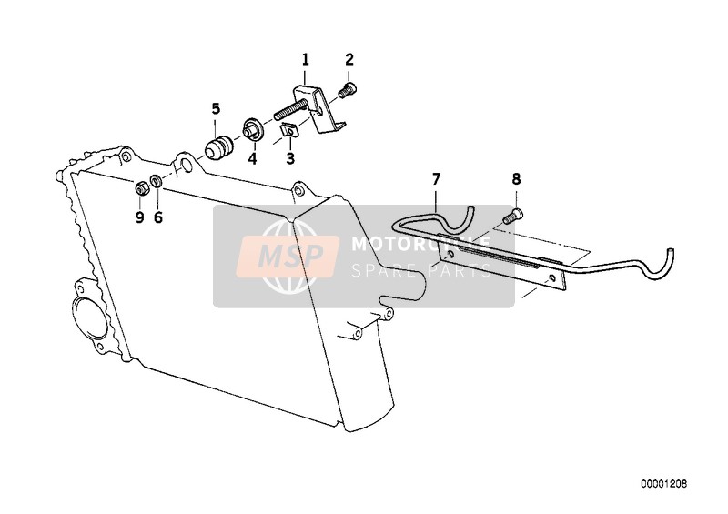 BMW K 75 RT (0565,0573) 2003 Pieces de fixation de radiateur pour un 2003 BMW K 75 RT (0565,0573)