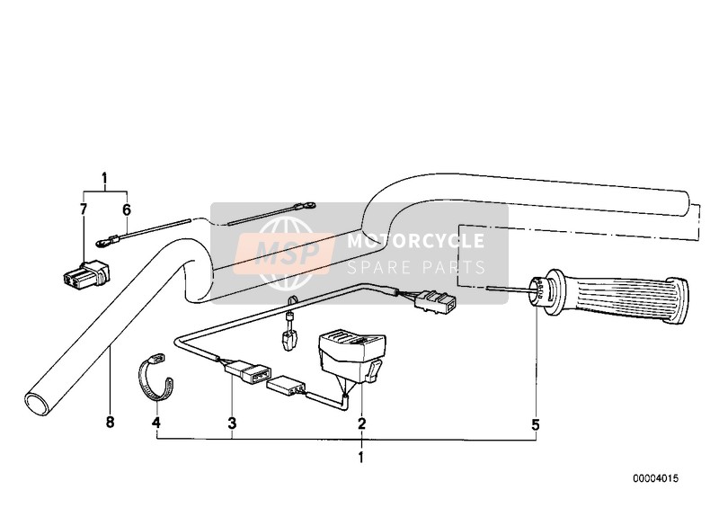 BMW K 75 RT (0565,0573) 2002 RETROFIT KIT, HEATED HANDLE for a 2002 BMW K 75 RT (0565,0573)