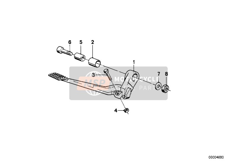 BMW K 75 RT (0565,0573) 1989 BRAKE PEDAL for a 1989 BMW K 75 RT (0565,0573)